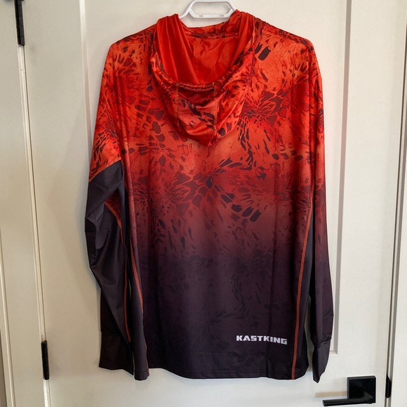 NWT Mens KastKing Fishing Hoodie Shirt Size Large With Face Mask - Picture 6 of 8